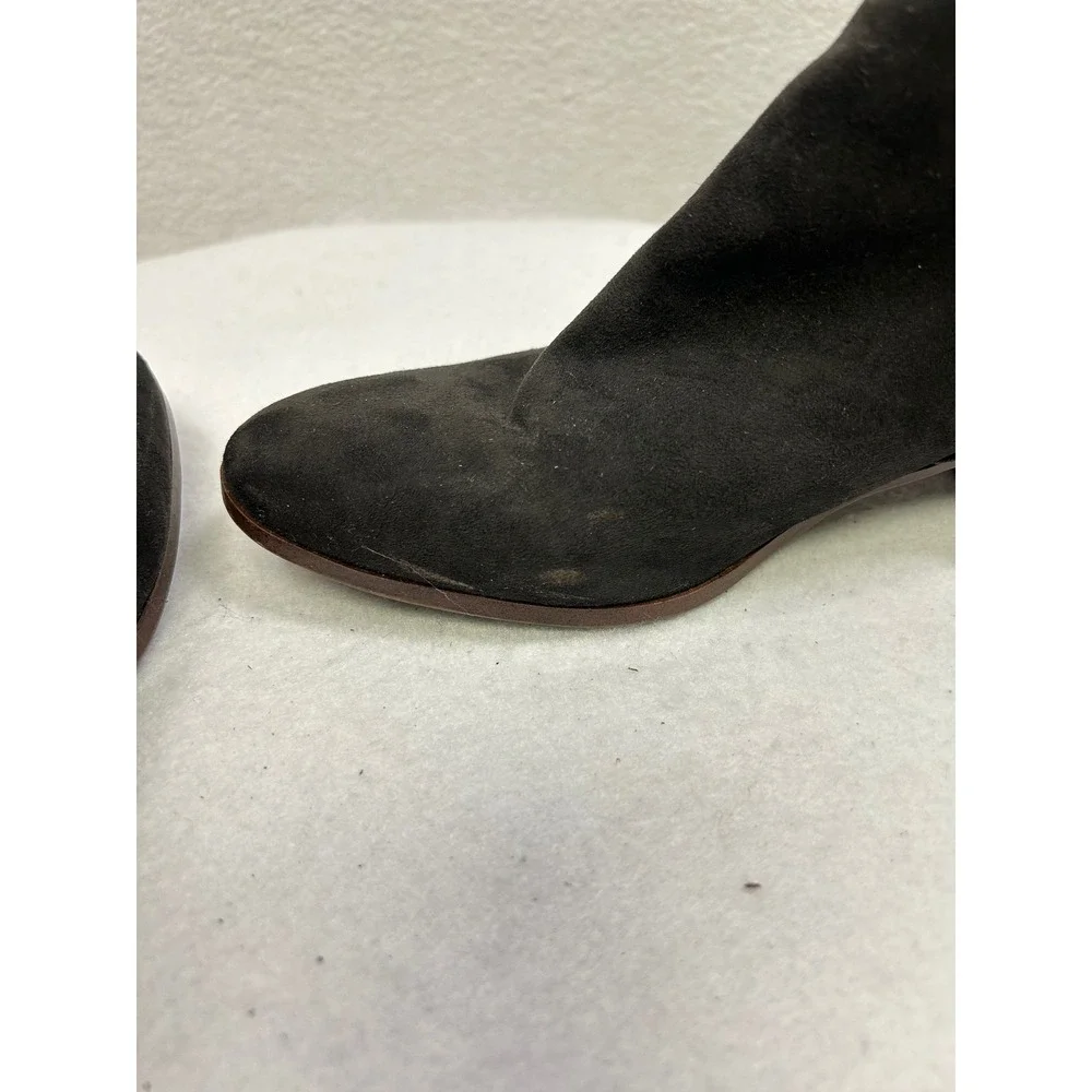 Circus‎ by Sam Edelman Ankle Boots Women Black Faux Suede Low Block Heel Booties